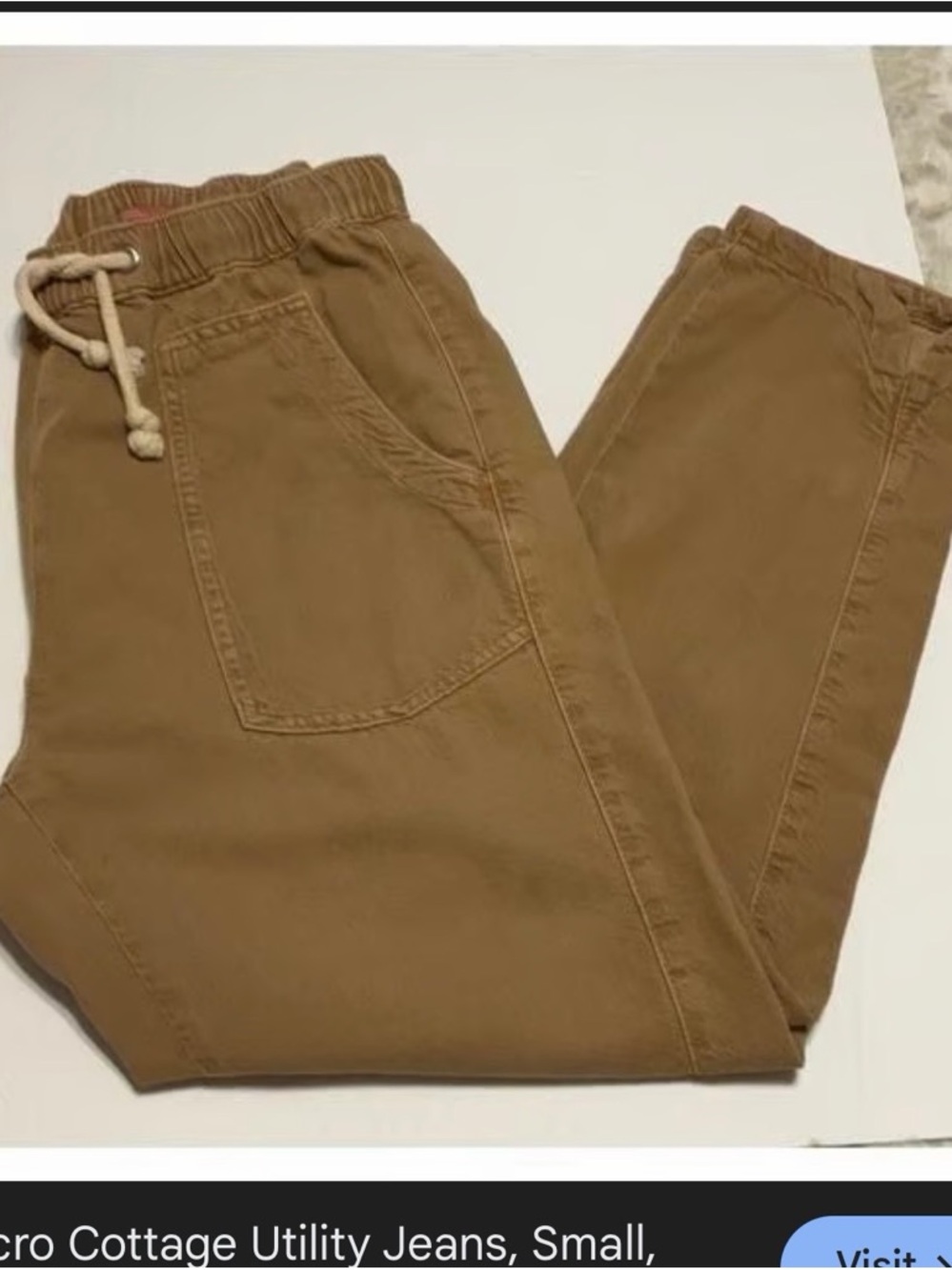 Anthropologie Cottage Utility Chinos in Camel